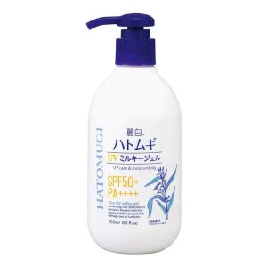 HATOMUGI THE UV AND MOISTURIZING MILKY GEL SPF 50+ PA+++