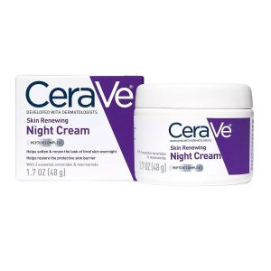 CeraVe Skin Renewing Night Cream Hyaluronic Acid Moisturizer for Face